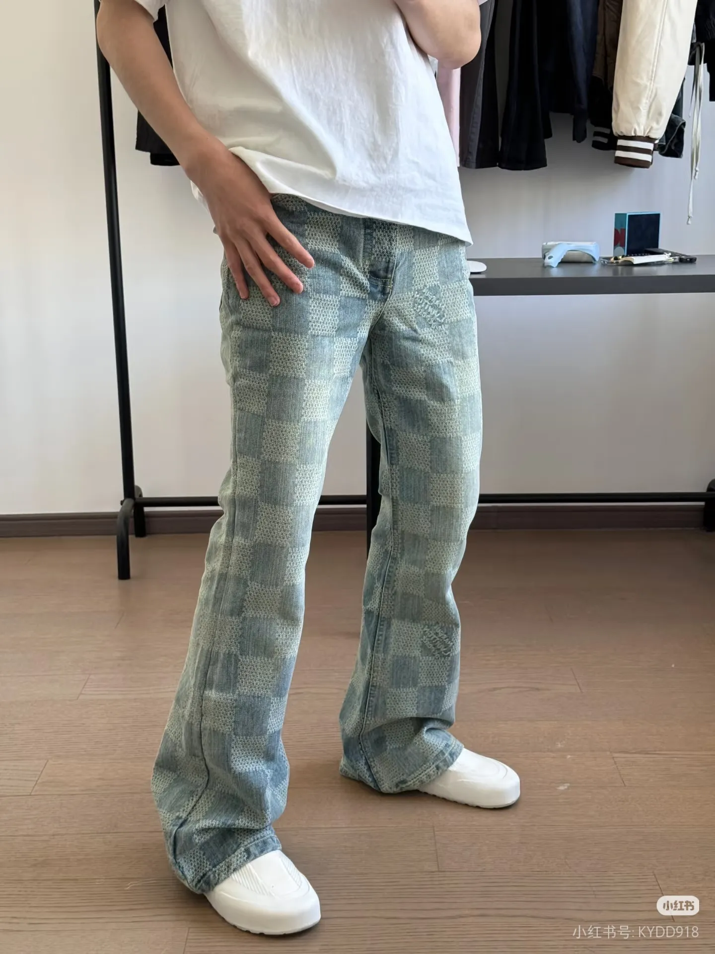 Louis Vuitton/Louis Vuitton checkerboard jeans